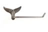 Cast Iron Whale Tail Bathroom Set of 3 - Large Bath Towel Holder and Towel Ring and Toilet Paper Holder - 3