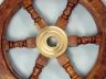 Deluxe Class Wood and Brass Decorative Ship Wheel 12 - 4