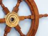 Deluxe Class Wood and Brass Decorative Ship Wheel 18 - 8
