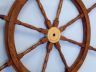 Deluxe Class Wood and Brass Decorative Ship Wheel 36 - 3
