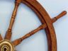 Deluxe Class Wood and Brass Decorative Ship Wheel 48 - 6