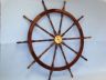 Deluxe Class Wood and Brass Decorative Ship Wheel 72 - 1
