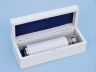 Deluxe Class Hampton Collection Chrome with White Leather Spyglass with Rosewood Box 15 - 6