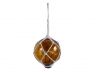 Amber Japanese Glass Ball With White Netting Christmas Ornament 4 - 5