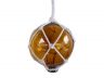 Amber Japanese Glass Ball With White Netting Christmas Ornament 4 - 1