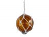 Amber Japanese Glass Ball With White Netting Christmas Ornament 4 - 2