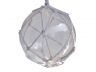 Clear Japanese Glass Ball Fishing Float With White Netting Decoration 4 - 2