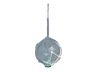 Light Blue Japanese Glass Ball Fishing Float With White Netting Decoration 4 - 1