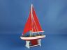 Wooden Decorative Sailboat Model Red with Red Sails 12 - 5