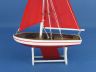 Wooden Decorative Sailboat Model Red with Red Sails 12 - 1