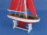 Wooden Decorative Sailboat Model Red with Red Sails 12 - 4