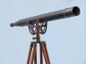 Floor Standing Antique Copper With Leather Anchormaster Telescope 65 - 3