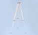 Floor Standing Brushed Nickel With White Leather Galileo Telescope 65 - 9