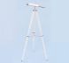 Floor Standing Brushed Nickel With White Leather Harbor Master Telescope 50 - 3