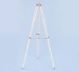 Floor Standing Brushed Nickel With White Leather Harbor Master Telescope 50 - 8