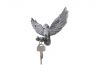 Rustic Silver Cast Iron Flying Eagle Decorative Metal Talons Wall Hooks 6 - 5