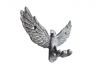 Rustic Silver Cast Iron Flying Eagle Decorative Metal Talons Wall Hooks 6 - 2