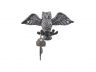 Rustic Silver Cast Iron Flying Owl Decorative Metal Talons Wall Hooks 6 - 3