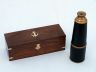 Deluxe Class Admiral Antique Brass Leather Spyglass Telescope 27 w- Rosewood Box - 2
