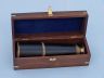 Deluxe Class Admiral Antique Brass Leather Spyglass Telescope 27 w- Rosewood Box - 8