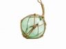 Seafoam Green Japanese Glass Ball Fishing Float With Brown Netting Decoration 12 - 2