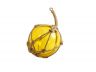 Yellow Japanese Glass Ball Fishing Float With Brown Netting Decoration 12 - 2