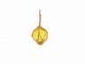 Yellow Japanese Glass Ball Fishing Float With Brown Netting Decoration 4 - 1