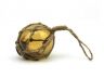 Amber Japanese Glass Ball Fishing Float With Brown Netting Decoration 3 - 1