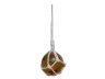 Amber Japanese Glass Ball With White Netting Christmas Ornament 2 - 4