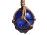 Blue Japanese Glass Ball Fishing Float With Brown Netting Decoration 2 - 2