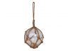 Clear Japanese Glass Ball Fishing Float With Brown Netting Decoration 3 - 6