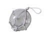 Clear Japanese Glass Ball Fishing Float With White Netting Decoration 3 - 1