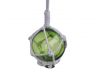 Green Japanese Glass Ball Fishing Float With White Netting Decoration 2 - 4