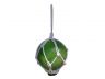 Green Japanese Glass Ball Fishing Float With White Netting Decoration 3 - 3