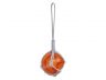 Orange Japanese Glass Ball Fishing Float With White Netting Decoration 2 - 2