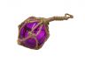 Purple Japanese Glass Ball Fishing Float With Brown Netting Decoration 2 - 1
