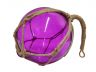 Purple Japanese Glass Ball Fishing Float With Brown Netting Decoration 6 - 2
