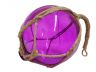 Purple Japanese Glass Ball Fishing Float With Brown Netting Decoration 6 - 3