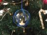 LED Lighted Clear Japanese Glass Ball Fishing Float with Blue Netting Christmas Tree Ornament 4 - 10