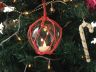 LED Lighted Clear Japanese Glass Ball Fishing Float with Red Netting Christmas Tree Ornament 4 - 5
