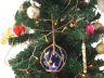 LED Lighted Dark Blue Japanese Glass Ball Fishing Float with Brown Netting Christmas Tree Ornament 3 - 5