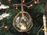 LED Lighted Light Blue Japanese Glass Ball Fishing Float with Brown Netting Christmas Tree Ornament 3 - 2