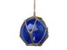 LED Lighted Dark Blue Japanese Glass Ball Fishing Float with Brown Netting Decoration 4 - 4