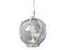 LED Lighted Clear Japanese Glass Ball Fishing Float with White Netting Christmas Tree Ornament 4 - 6