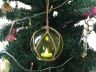 LED Lighted Green Japanese Glass Ball Fishing Float with Brown Netting Christmas Tree Ornament 4 - 13