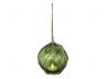 LED Lighted Green Japanese Glass Ball Fishing Float with Brown Netting Christmas Tree Ornament 4 - 11