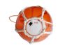 LED Lighted Orange Japanese Glass Ball Fishing Float with White Netting Decoration 4 - 9