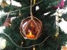 LED Lighted Orange Japanese Glass Ball Fishing Float with Brown Netting Christmas Tree Ornament 4 - 6