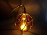 LED Lighted Orange Japanese Glass Ball Fishing Float with Brown Netting Christmas Tree Ornament 4 - 3