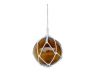 LED Lighted Amber Japanese Glass Ball Fishing Float with White Netting Decoration 10 - 3